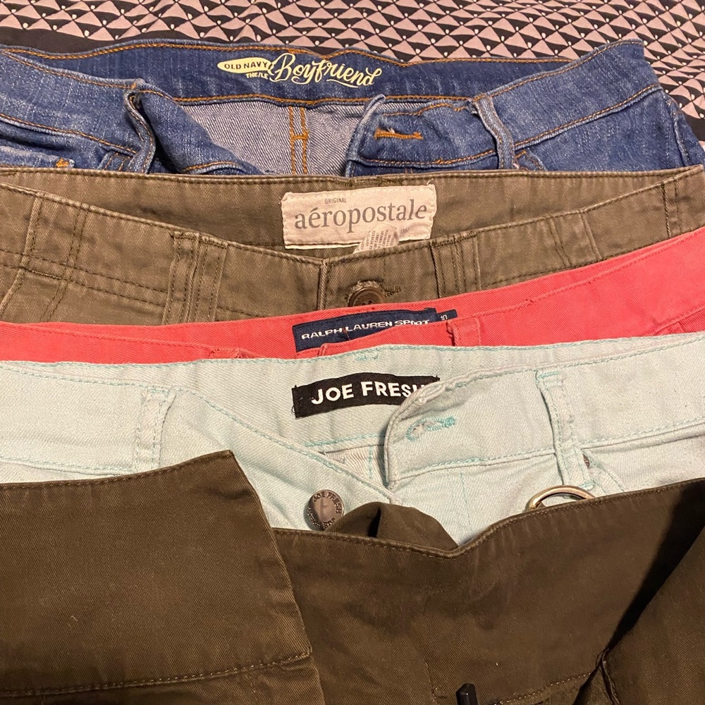 Branded denim shorts